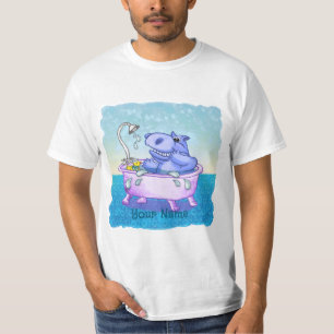 Glückliches Nilpferd Bad T-Shirt
