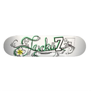Glückliches Nr. 7- klares Skateboard