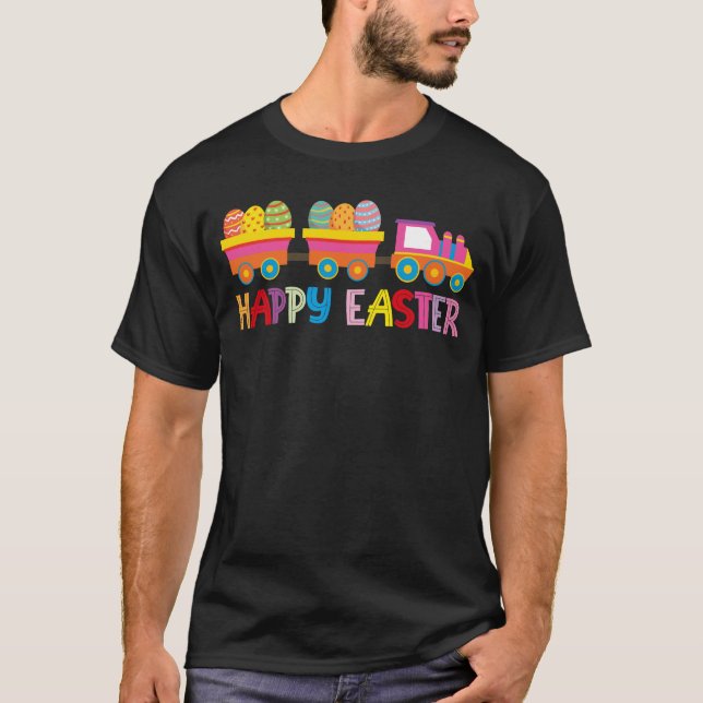 Glückliches Osterei-Zug-Geschenk T-Shirt (Vorderseite)