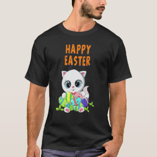 Glückliches Osterhase Katze Ostern Humor Grafik T-Shirt