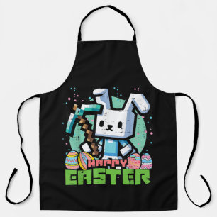 Glückliches Osterhase Pixel Spiel  Schürze