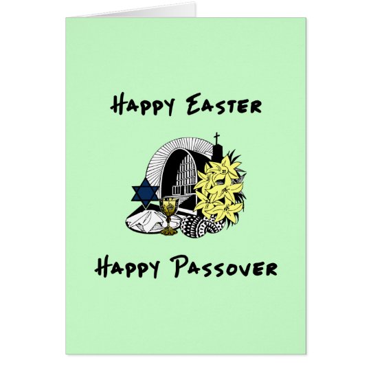 Glückliches Ostern und Passahfest zwischen Karte