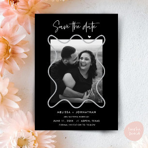 Glückliches Paar: Heiratsankündigung zum Datum spe Save The Date