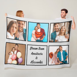 Glückliches Paar moderne personalisierte Valentine Fleecedecke