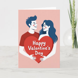 Glückliches Paar Valentinstagskarte Karte