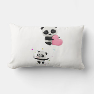 Glückliches Panda-Kissen Süßes Panda-Kissen für Lendenkissen
