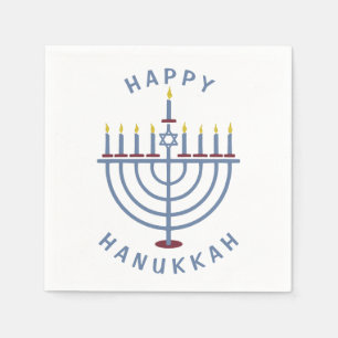 Glückliches Party-Papier Chanukkas Menorah Serviette