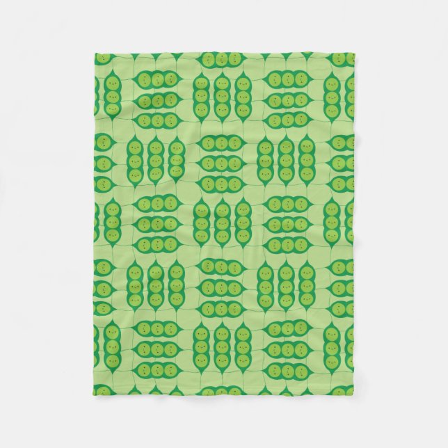 Glückliches Peapods Fleecedecke (Vorderseite)