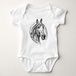 Glückliches Pferd Baby Strampler