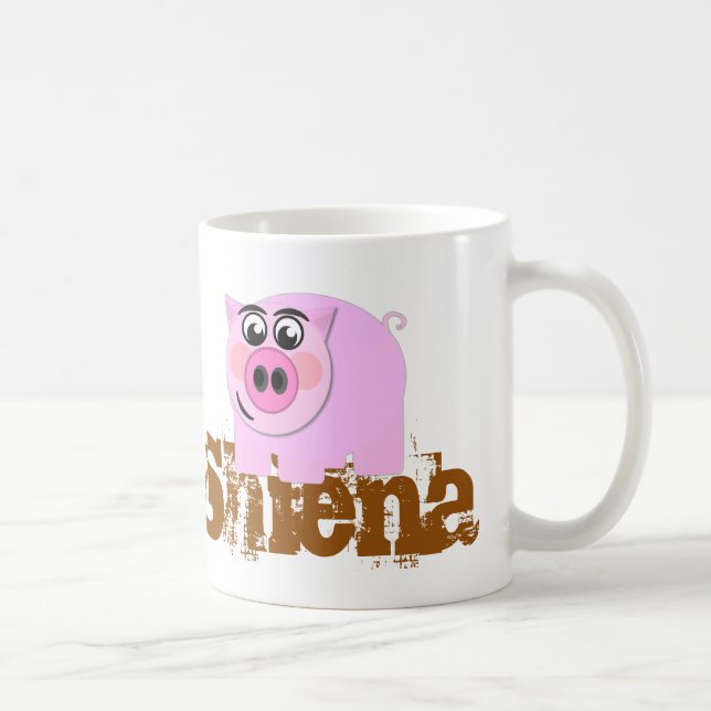 Glückliches Piggy Kaffeetasse (Rechts)