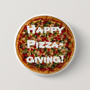 Glückliches Pizza-Geben! Button