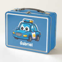 Glückliches Polizeiauto, Jungen, Personalisiertes