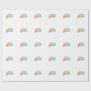 Glückliches Pride Vintage Regenbogen-Typografie-Sh Geschenkpapier