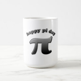 Glückliches PU-Tagespu-Symbol für Mathe-Nerds am Kaffeetasse