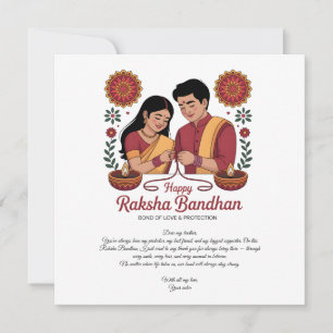 Glückliches Raksha Bandhan-Karten-Design