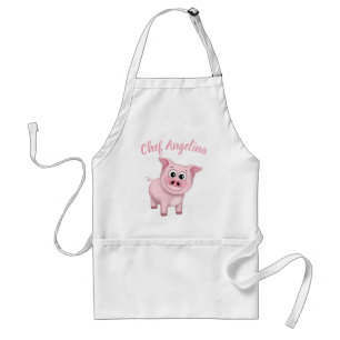 Glückliches rosa Schwein personalisiert Schürze