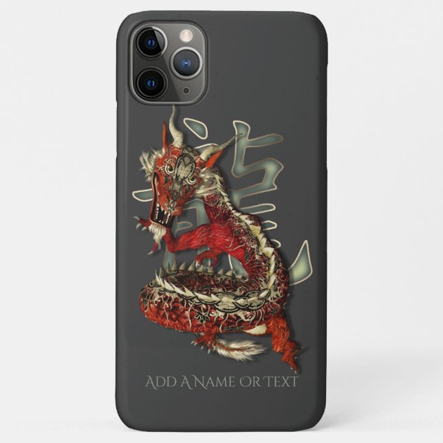 Glückliches rotes chinesisches Drache-Symbol Case-Mate iPhone Hülle (Rückseite)