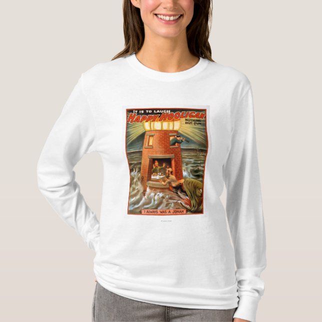 Glückliches Rowdy-Leuchtturm-und Jonas-Spiel T-Shirt (Vorderseite)