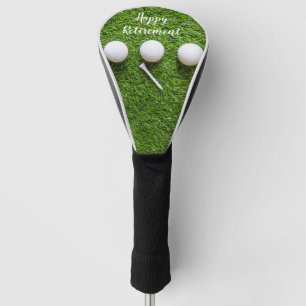 Glückliches Ruhestand für Golfer mit Golfball au Golf Headcover
