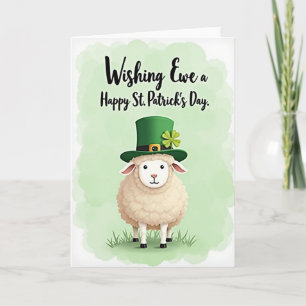 Glückliches Schaf St. Patrick's Day Karte