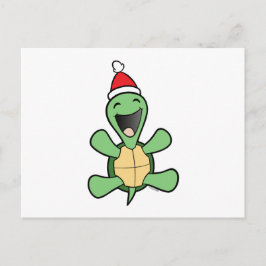 Glückliches Schildkröte-Weihnachten Feiertagspostkarte