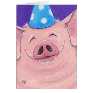 Glückliches Schwein, das eine