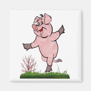 Glückliches Schwein Magnet
