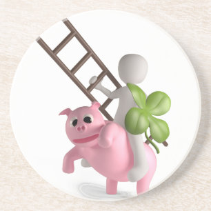 glückliches Schwein Untersetzer