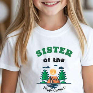Glückliches Schwester-Camping-T-Shirt für Kinder z T-Shirt