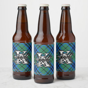 Glückliches Scotsman-Clan-Keithtartan-Monogramm Bierflaschenetikett