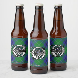 Glückliches Scotsman-Clan Oliphant Bierflaschenetikett