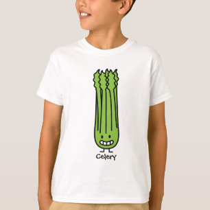 Glückliches Sellerie-Stiel-Bündelgrün-Fasergem T-Shirt