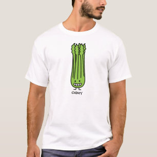 Glückliches Sellerie-Stiel-Bündelgrün-Fasergem T-Shirt