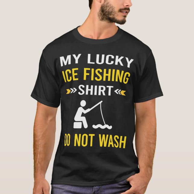 Glückliches Shirt Eisfischen (Vorderseite)
