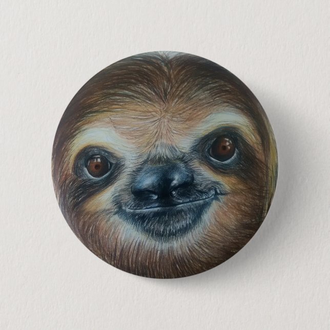GLÜCKLICHES SLOTH-ABZEICHEN! BUTTON (Vorderseite)