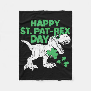 Glückliches St Pat Rex Day Shirt St Patricks Dinos Fleecedecke