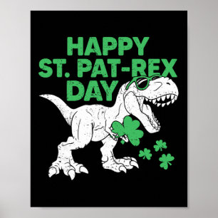 Glückliches St Pat Rex Day Shirt St Patricks Dinos Poster