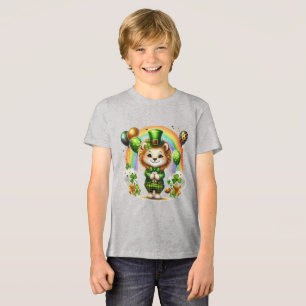 Glückliches St. Patrick-Kindert-Shirt mit Rückenau Tri-Blend Shirt