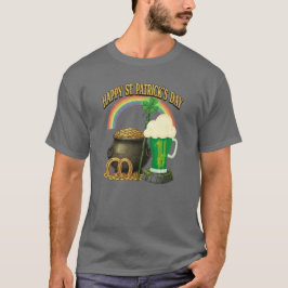 Glückliches St. Patrick’s Day Goldtopf Kunst Desig T-Shirt