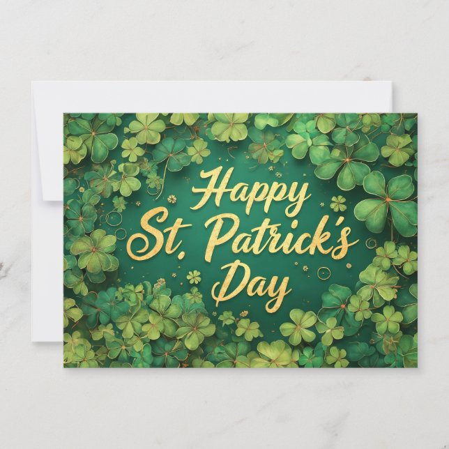 Glückliches St. Patrick’s Day Kleeblatt-Design (Vorderseite)