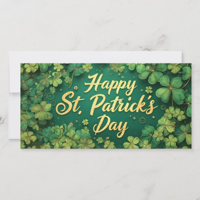 Glückliches St. Patrick’s Day Kleeblatt-Design (Vorderseite)