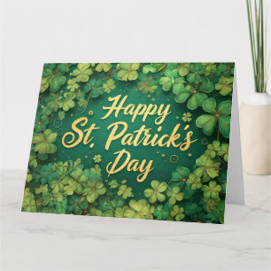 Glückliches St. Patrick’s Day Kleeblatt-Design Dankeskarte