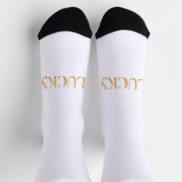 Glückliches St. Patrick's Day Goldblatt-Muster Socken