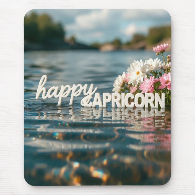 Glückliches Steinbock-Mauspad Mousepad (Vorne)