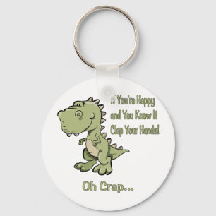 Glückliches T-Rex Schlüsselanhänger