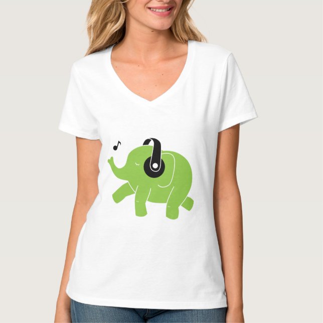 Glückliches Tanzen-Elefant-Shirt T-Shirt (Vorderseite)