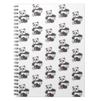 Glückliches tanzendes Panda-Aufkleber-Muster Notizblock