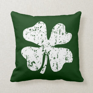 Glückliches throwkissen Kleeblattklee St. Patricks Kissen