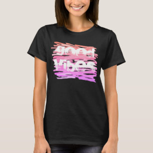 Glückliches Top T-Shirt mit farbenfrohen Streifen