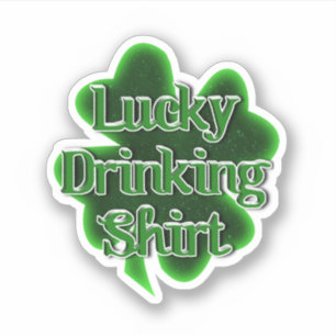 Glückliches Trink-Shirt St. Patrick's Day Aufkleber